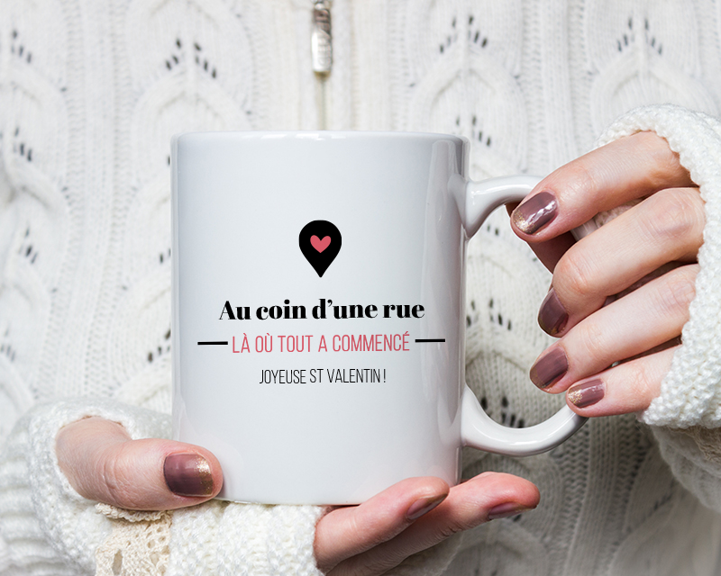 Mug personnalisé au lieu de rencontre