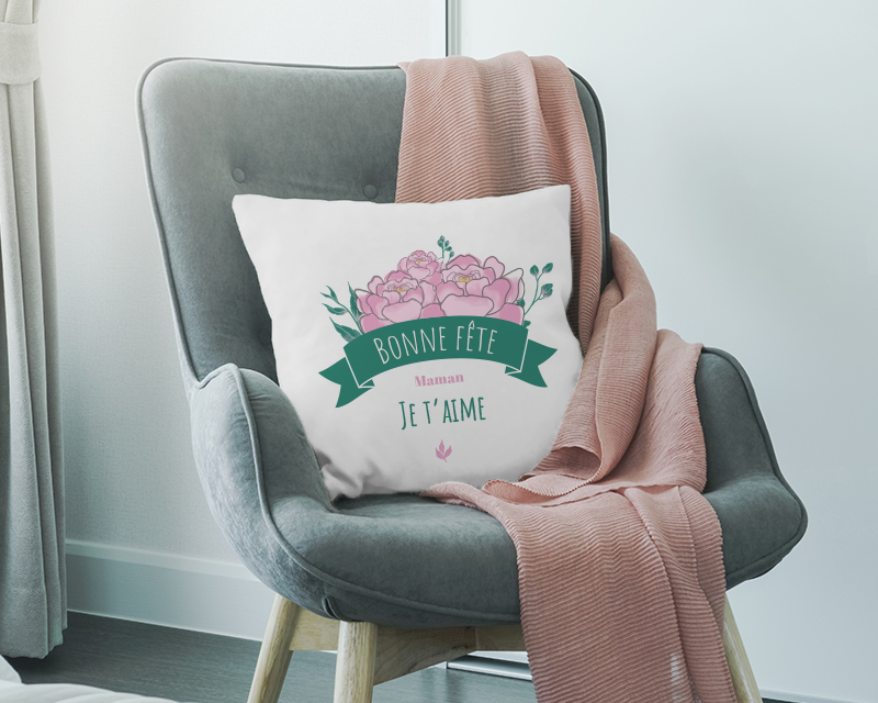 Coussin personnalisé - Collection Maman fleurie