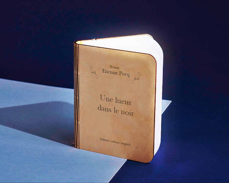Lampe livre lumineux personnalisable - Première de couverture