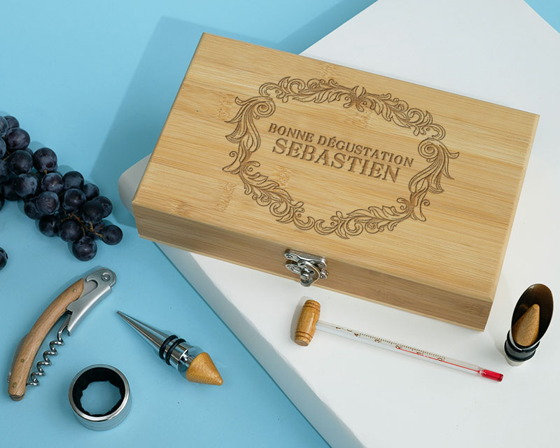 Coffret Sommelier personnalisable et ses accessoires