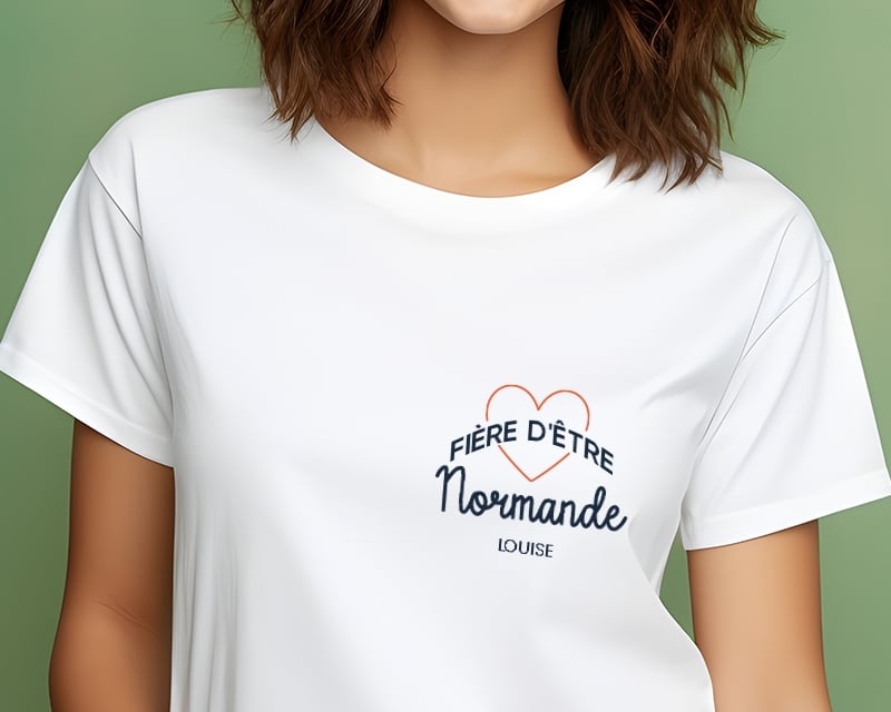 Tee shirt personnalisé femme - Fière d'être Normande