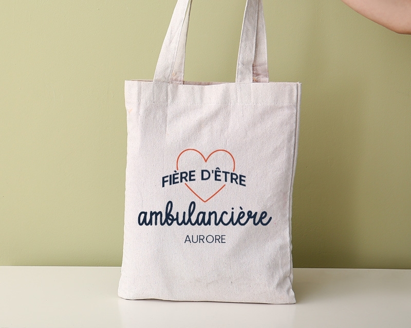 Tote bag personnalisable - Fière d'être ambulancière