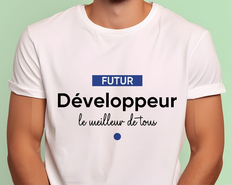 Tee-shirt Homme à personnaliser - Futur développeur