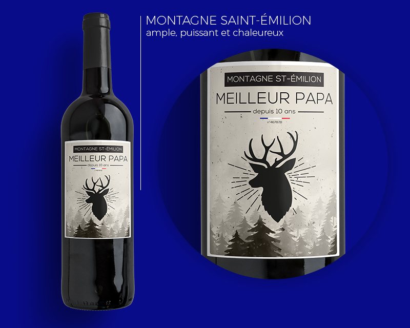 Bouteilles de vin de Bordeaux - Cerf