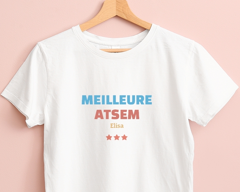 T-shirt Femme personnalisable - Meilleure ATSEM