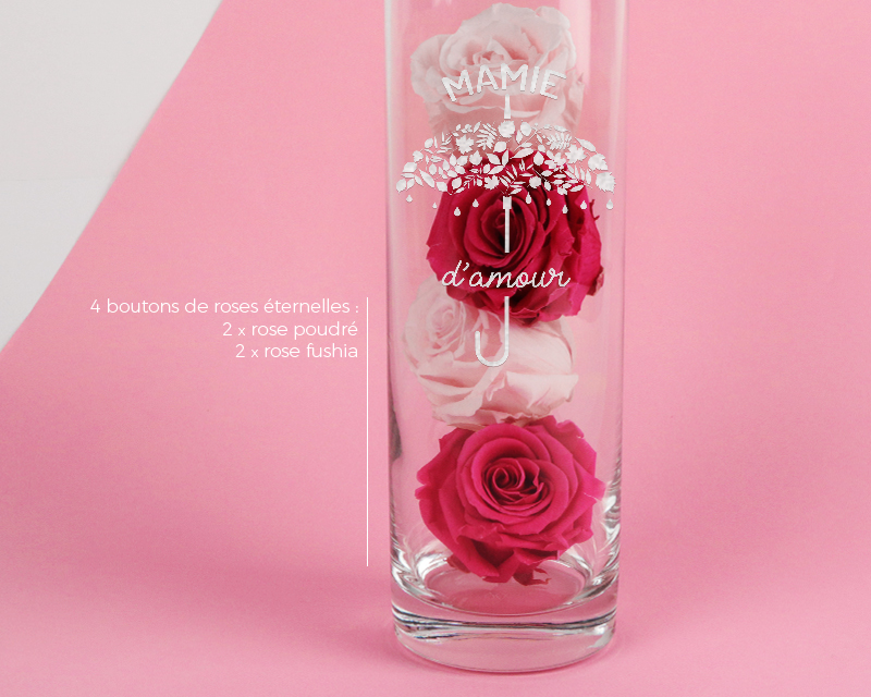 Vase Personnalisable Gravé - Mamie Formidable