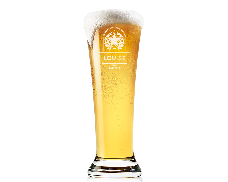 Verre à Bière Flûte Personnalisable - Blason Etoile
