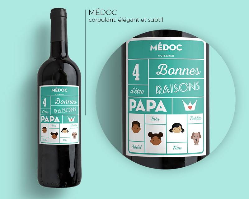 Bouteille de Vins Les Bonnes Raisons d'être Papa