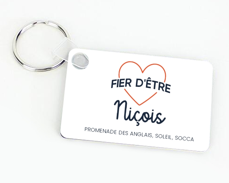 Porte-clés personnalisable - Fier d'être Niçois