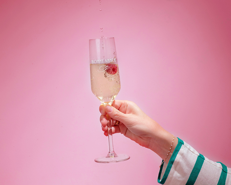 Lot de Flûtes à Champagne Personnalisables - Prénom