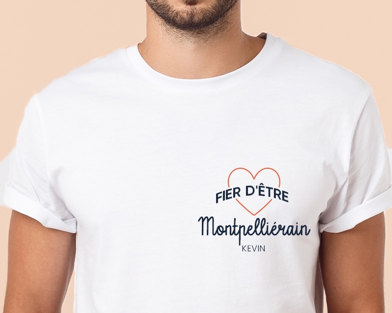 Tee-shirt Homme personnalisable - Fier d'être Montpelliérain