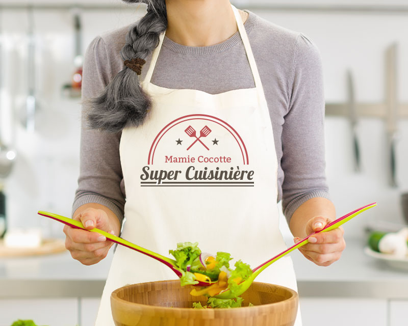 Tablier personnalisé - Mamie Super Cuisinière