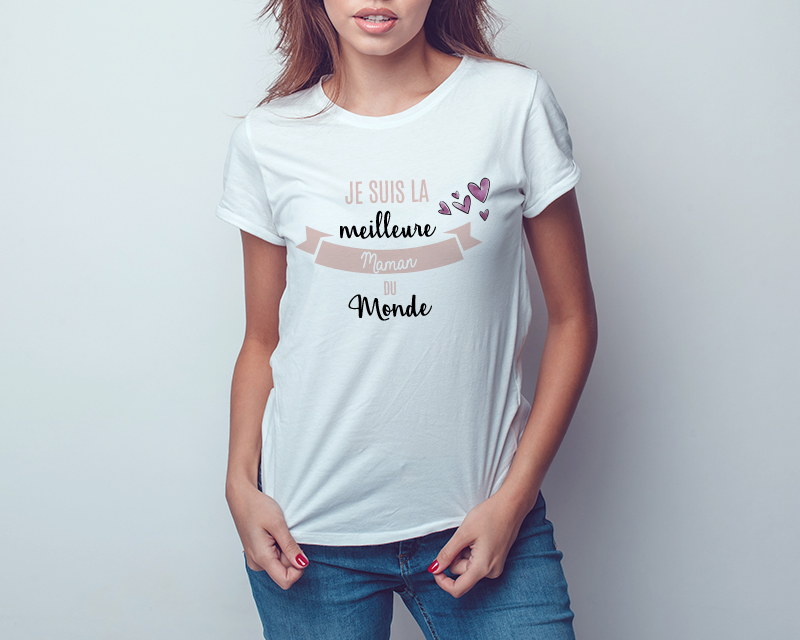 T-shirt blanc Personnalisable - Je suis la meilleure