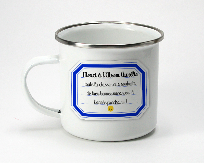 Tasse maitresse en émail personnalisable