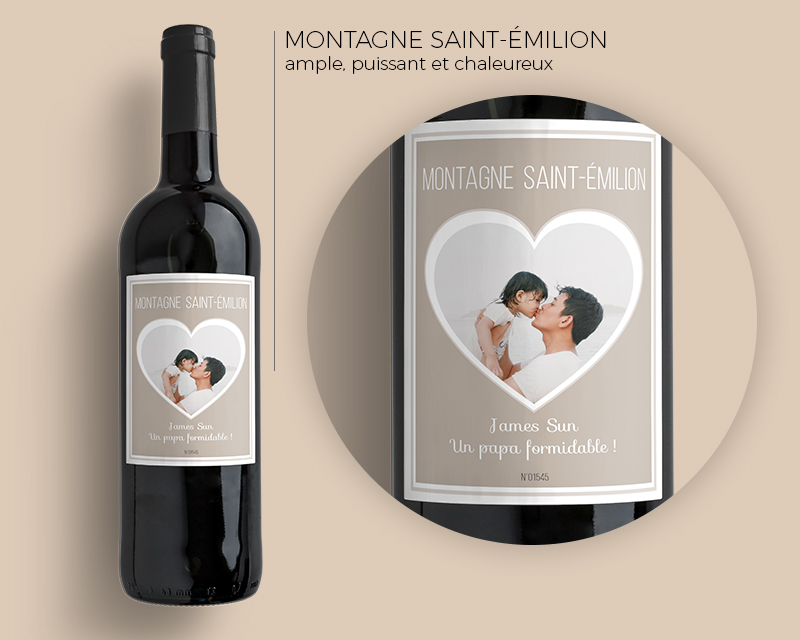 Bouteilles de Vins Coeur Photo