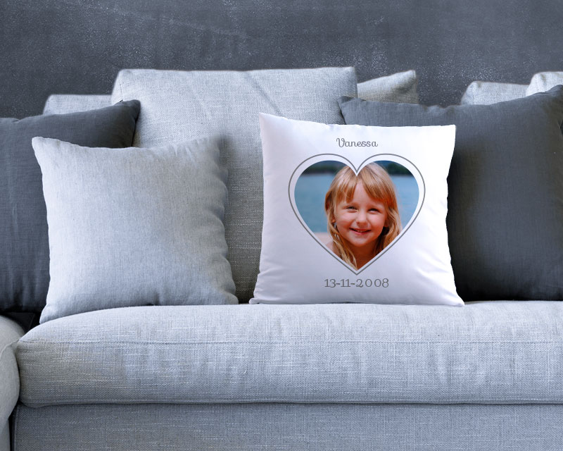 Coussin Coeur Photo