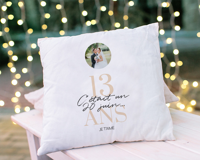Coussin personnalisé - Noces de Muguet