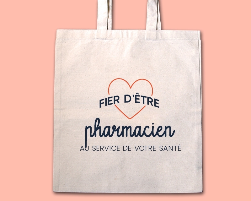Tote bag personnalisable - Fier d'être pharmacien