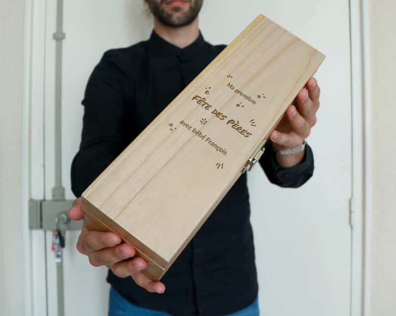 Caisse à Vin Gravée - Ma Première Fête des Pères