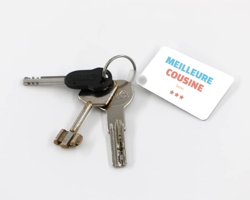 Porte-clés personnalisable - Meilleure Cousine