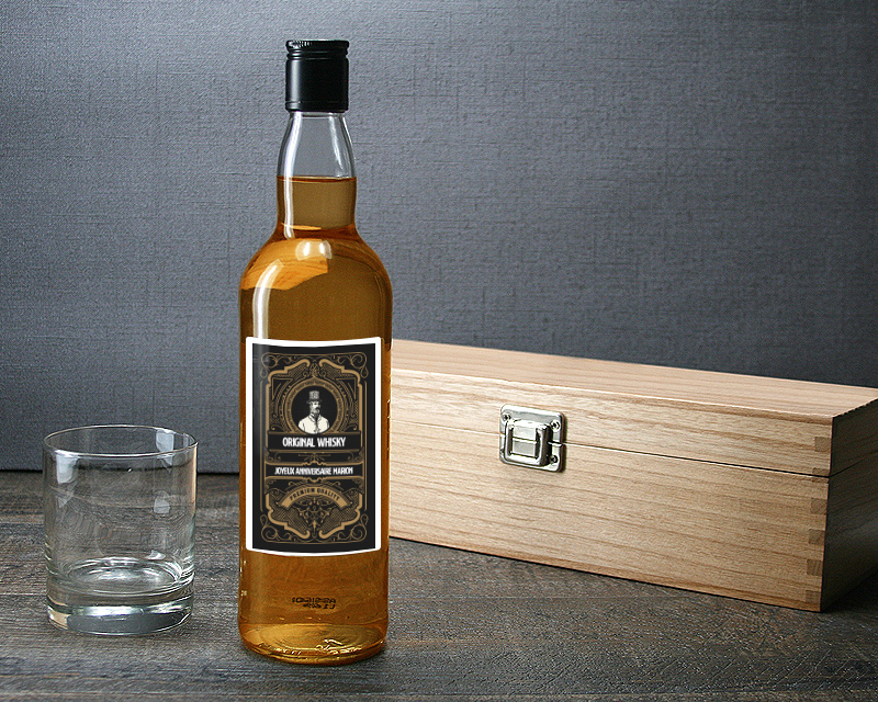 Bouteille de Whisky Personnalisable - Retro
