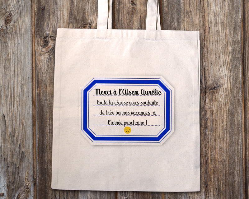 Tote bag personnalisé merci maitresse