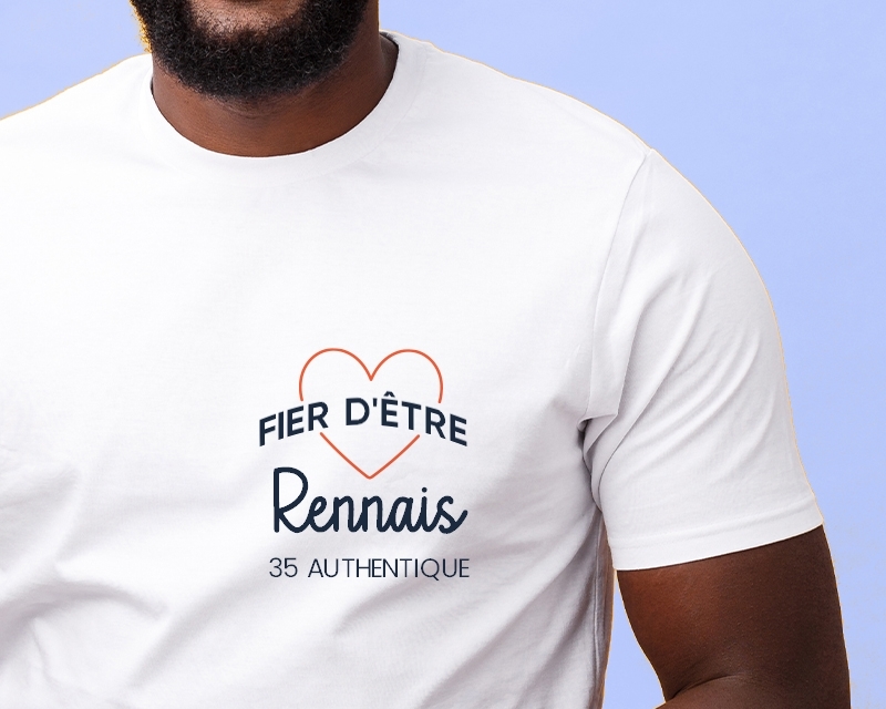 Tee shirt personnalisé homme - Fier d'être Rennais