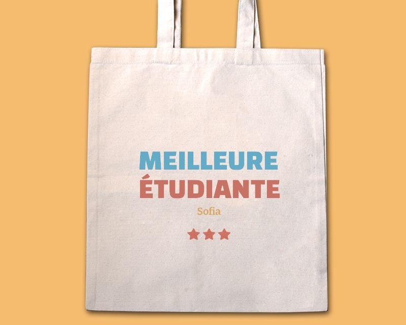 Tote bag personnalisable - Meilleure Étudiante