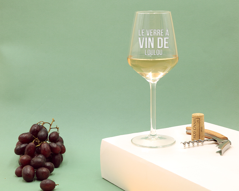 Verre à vin personnalisable - "Le verre de" - Homme