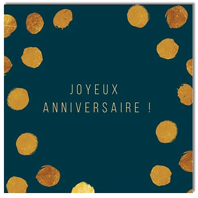Carte de vœux vierge avec enveloppe - Joyeux anniversaire