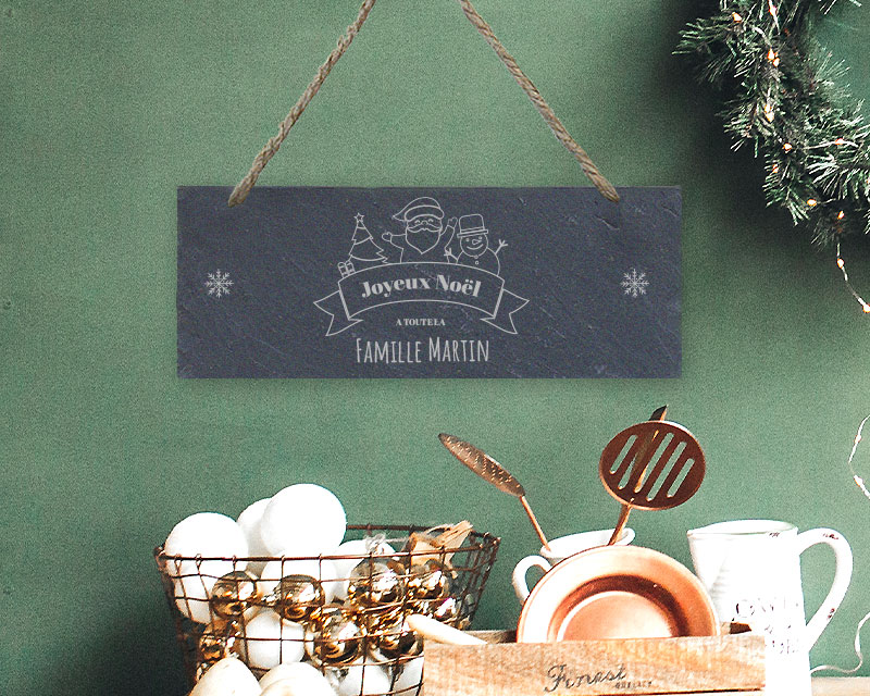 Plaque ardoise personnalisée Joyeux Noël