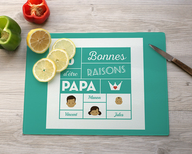 Planche à découper Les Bonnes Raisons d'être Papa Family circus