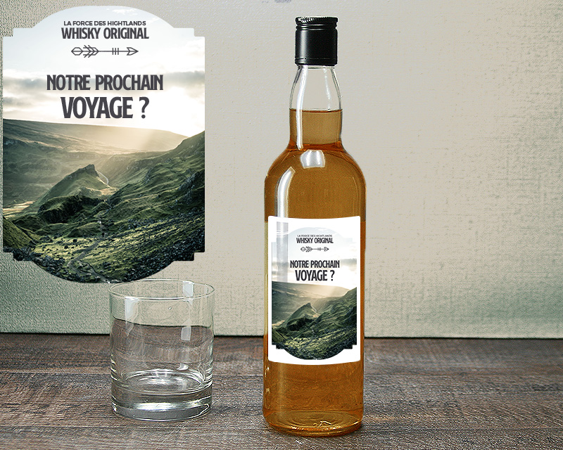 Bouteille de Whisky Personnalisable - La force des Highlands