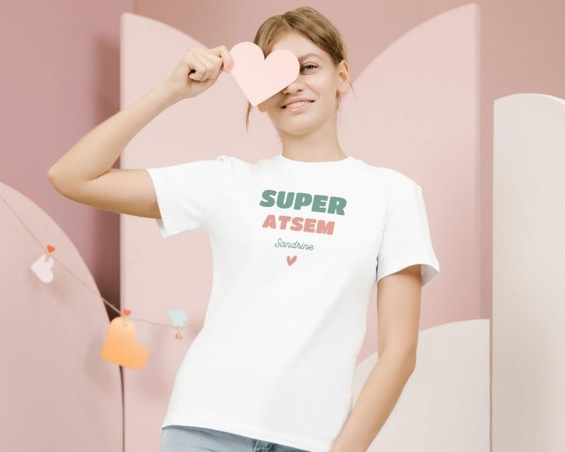 Tee shirt personnalisé femme - Super ATSEM