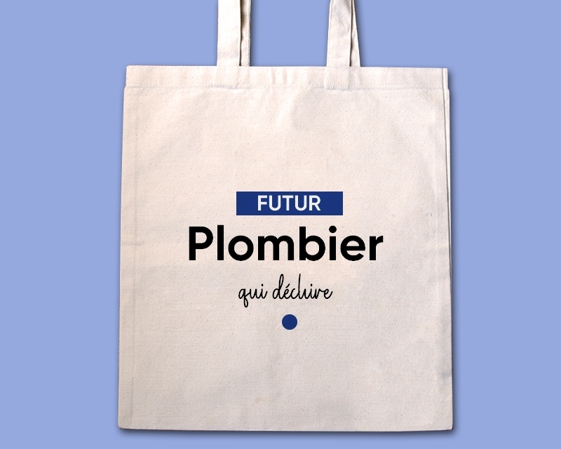 Tote bag personnalisable - Futur plombier