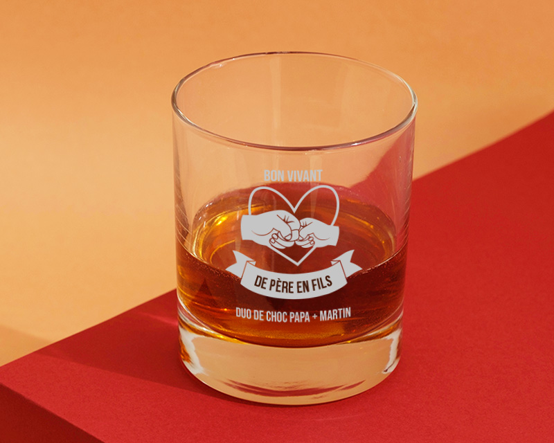 Verre à Whisky personnalisé -De Père en Fils - Fille
