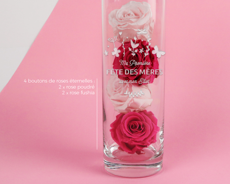 Vase Personnalisable Gravé - Collection Première Fête des Mères