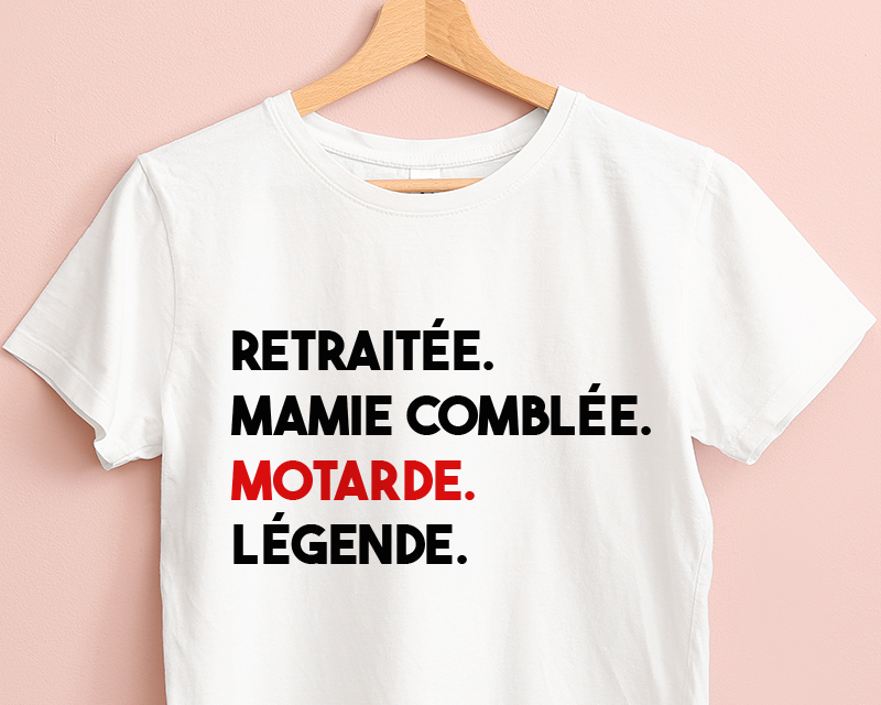 T-shirt femme personnalisé - Message Moto