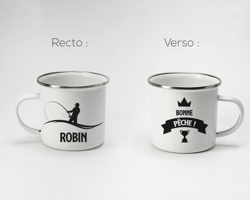 Mug émaillé Personnalisable - Meilleur pêcheur