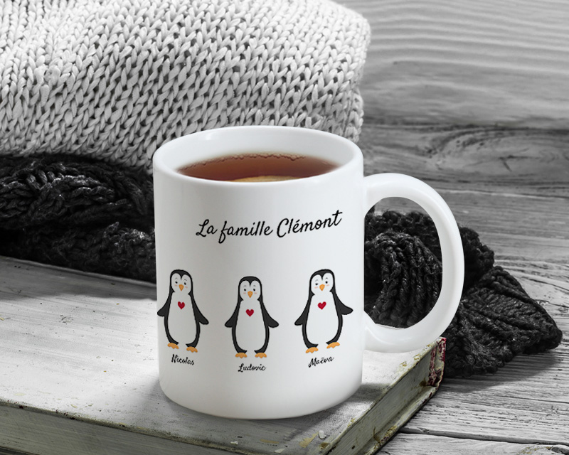 Voir l'image 2 du produit Mug personnalisé - Famille pingouins