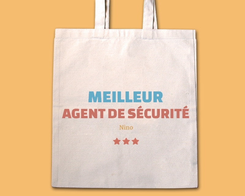 Tote bag personnalisable - Meilleur Agent de sécurité