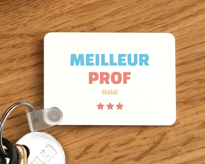 Porte-clés personnalisable - Meilleur Prof