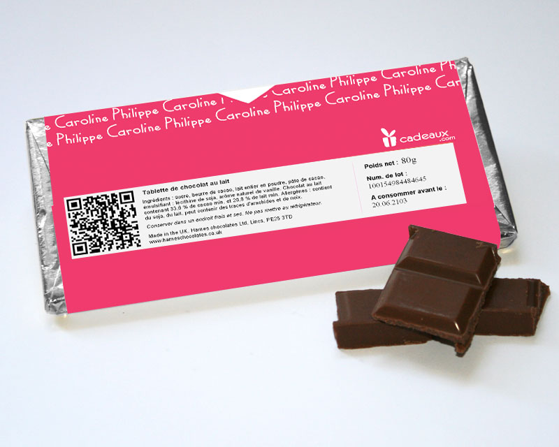Tablette de chocolat Multi-prénoms