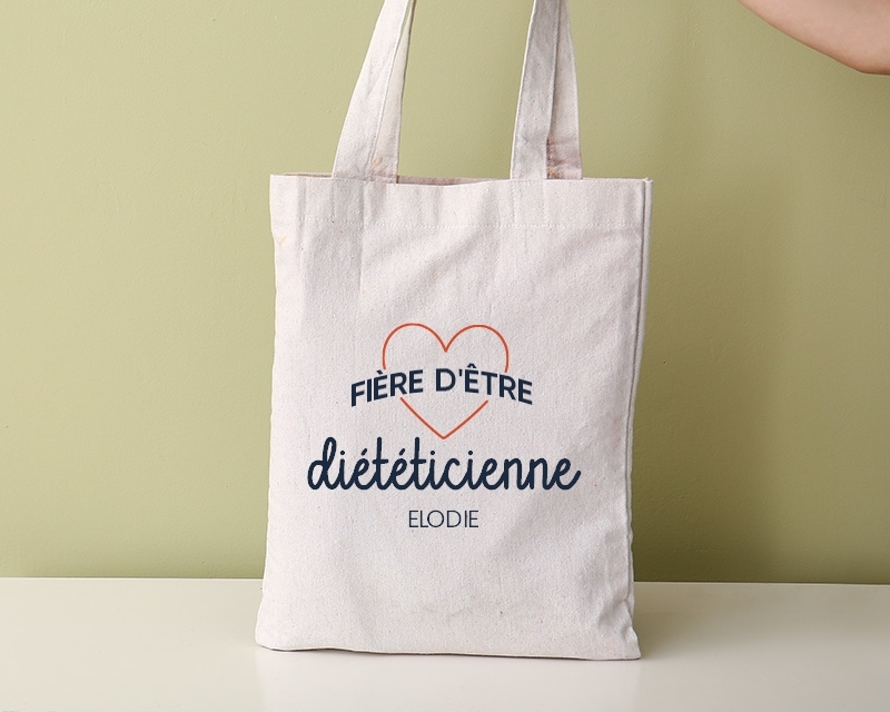 Tote bag personnalisable - Fière d'être diététicienne