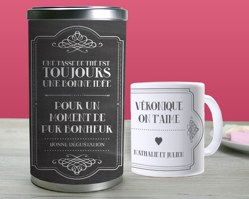 Boîte de thés Bonheur et son mug