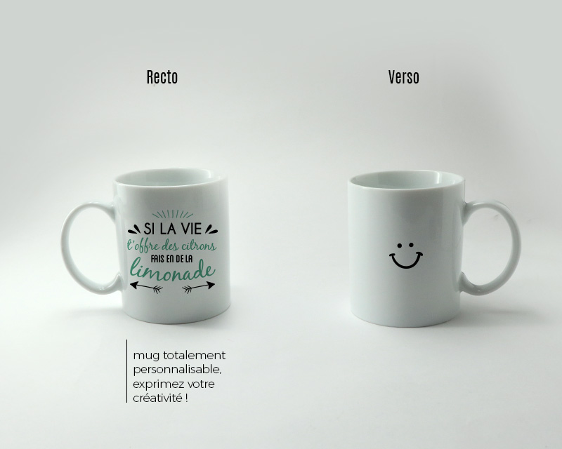 Voir l'image 4 du produit Mug personnalisé - Message positif